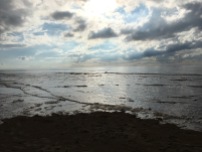 Hunstanton beach at sunset